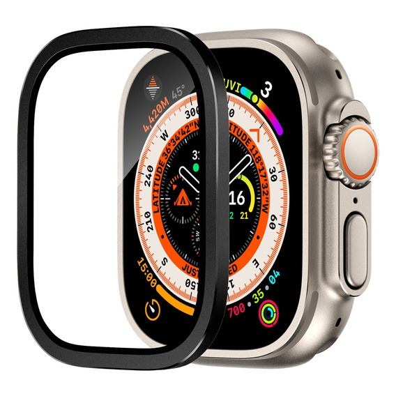 Protective frame with tempered glass for Apple Watch Ultra 1/2/3 49 mm