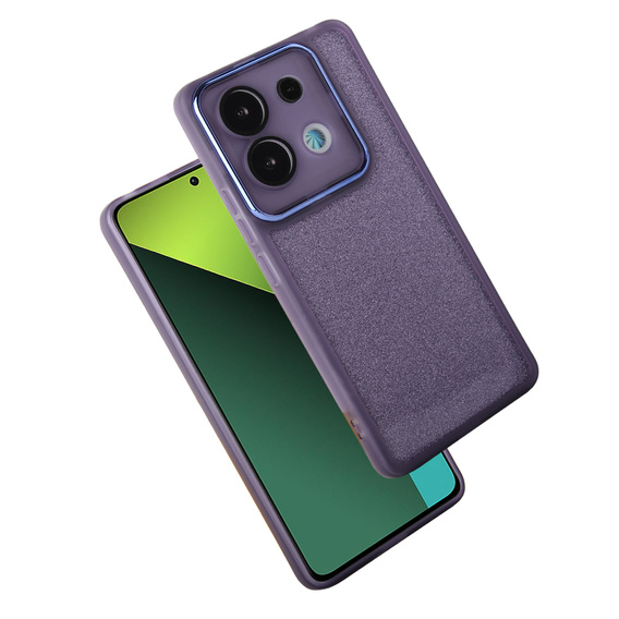 Case for Xiaomi Redmi Note 13 Pro 5G, Glittery Powder, purple + 9H tempered glass