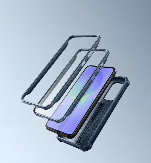 Armored case for Samsung Galaxy A36 5G, Dexnor Full Body (Two Frames), blue
