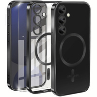 Case for Samsung Galaxy S24 FE, Electro MagSafe, black + Screen Glass