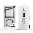 DuxDucis case for Samsung Galaxy Z Flip7 FE / Z Flip6, Aimo case, for MagSafe, transparent / black