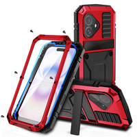 R-JUST case with stand and built-in glass for iPhone 17
