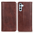 Split Leather flip case for Samsung Galaxy A57 5G, brown