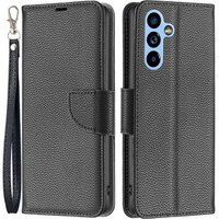 Flip case for Samsung Galaxy A54 5G, Wallet Litchi Magnet, black