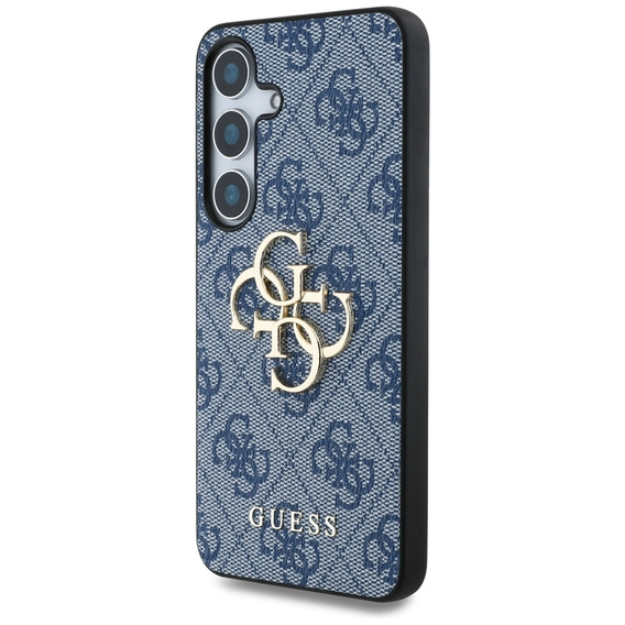 GUESS Case for Samsung Galaxy S25, 4G Big Metal Logo, blue