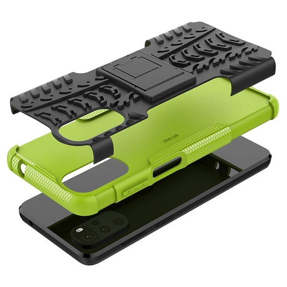 Case for Motorola Moto G22, Tire Armor, green