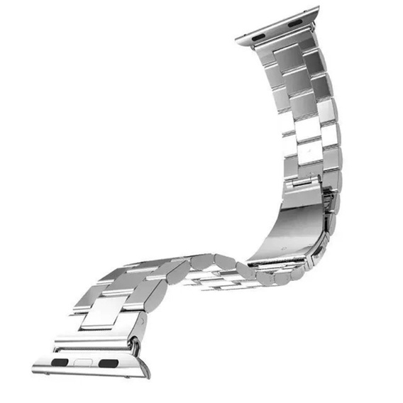Stainless segments bracelet for Apple Watch 7/6/5/4/SE/3/2/1 45/44/42mm, Silver