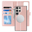 Flap case for Samsung Galaxy S23 Ultra, Wallet, for MagSafe, pink rose gold