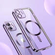 Case for iPhone 11, Electro MagSafe, purple + Screen Glass