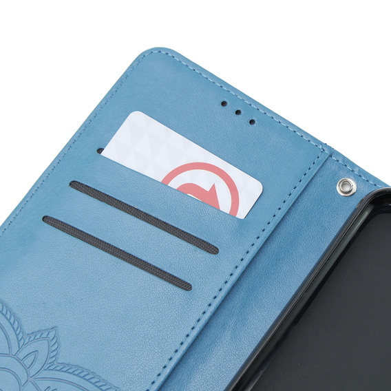 Flip case for Xiaomi Poco X6 5G, Butterfly, blue