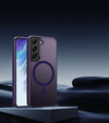 Case for Samsung Galaxy S21, for MagSafe, ERBORD Matt Case, dark purple + Screen Glass