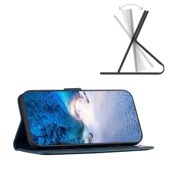 Flip case for Samsung Galaxy A35 5G, BINFEN Wallet, green