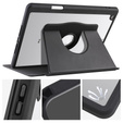Case for iPad 10.2" 2021/2020/2019 (9/8/7 gen.), with stylus space, 360° rotatable, black