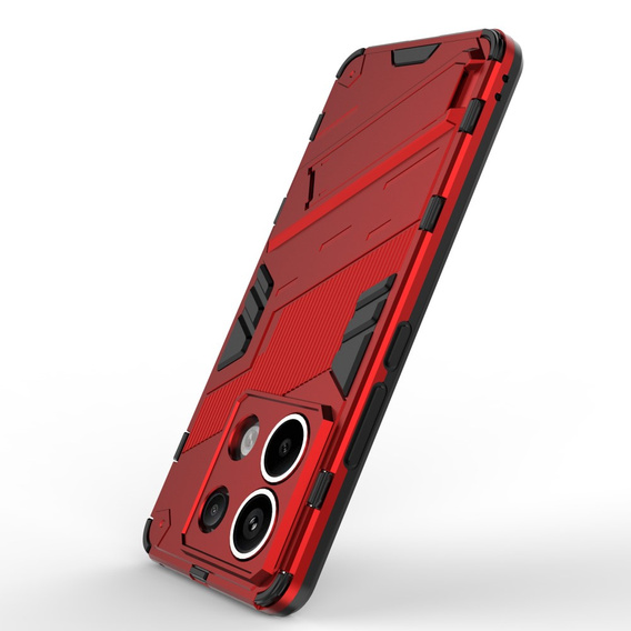 Case for Xiaomi Redmi Note 13 Pro 5G, Military kickstand, red
