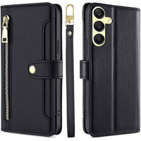 Flip case for Samsung Galaxy A25 5G, Wallet Zipper Pocket, black