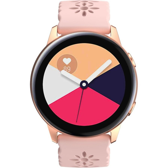 Silicone strap for 22mm Soft Hollowed-out, Pink