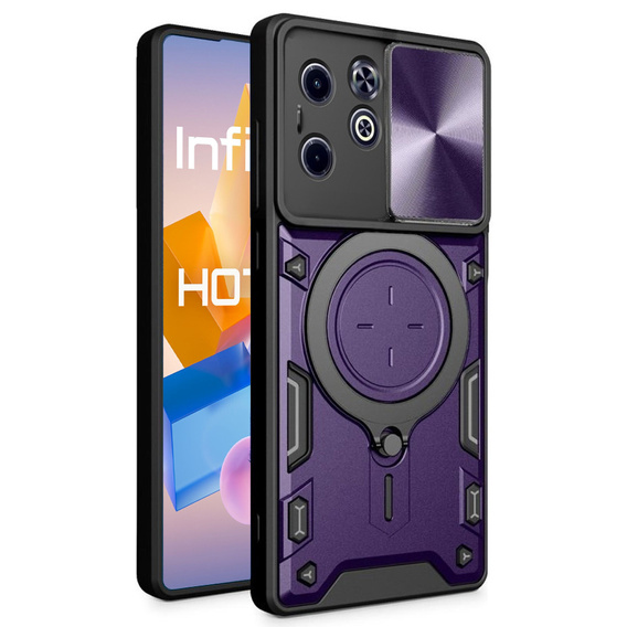 Armor case for Infinix Hot 40i, CamShield Slide, purple