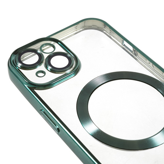 Case for iPhone 13, Electro MagSafe, green + Screen Glass