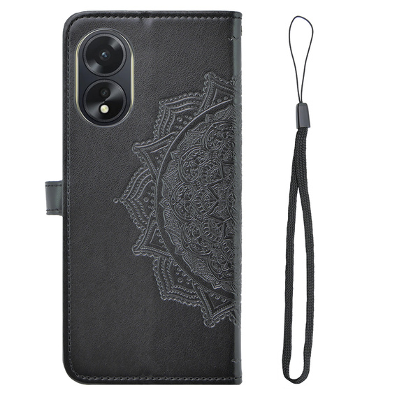 Flip case for Oppo A38 4G / Oppo A18 4G, Mandala, black