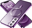 Case for Samsung Galaxy S22, Electro MagSafe, purple + Screen Glass