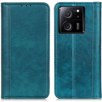 Case for Xiaomi 13T / 13T Pro, Wallet Litchi Leather, green
