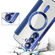Flap case for Samsung Galaxy A17 5G, RFID Wallet, for MagSafe, transparent / navy blue