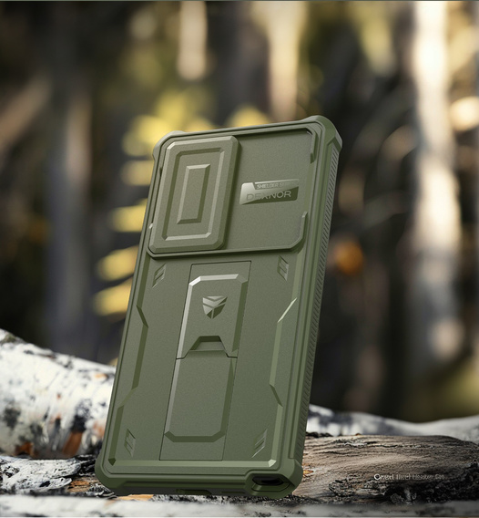 Armored case for Samsung Galaxy S25 Ultra, Dexnor Full Body (Two Frames), green