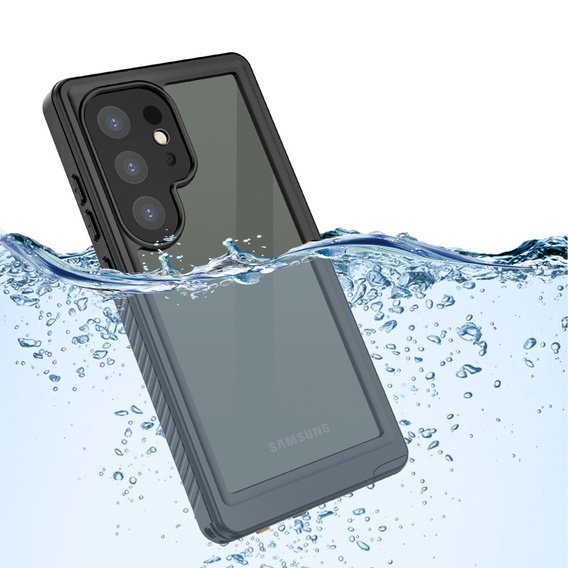 IP68 Waterproof Case for Samsung Galaxy S24 Ultra, Redpepper, black