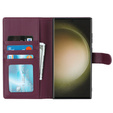 Flap case for Samsung Galaxy S23 Ultra, Wallet, for MagSafe, maroon