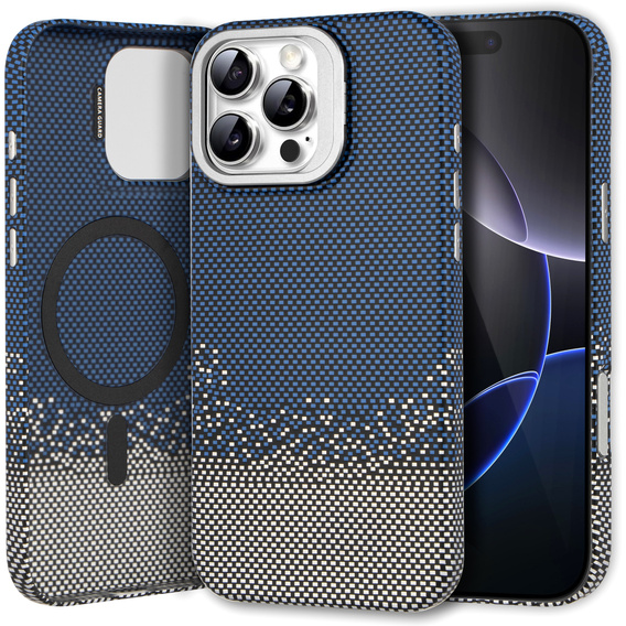 Case for iPhone 16 Pro Max, Frame Kickstand, for MagSafe, Sand Blue