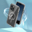 Case for iPhone 16 Pro, Shockproof Hybrid, with screen film, for MagSafe, grey