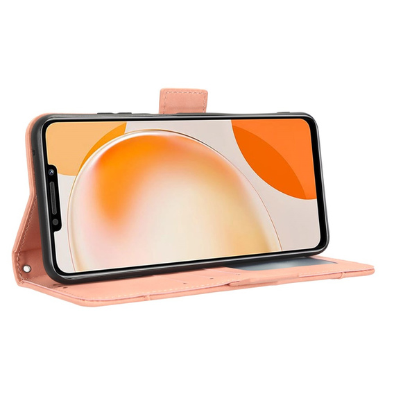 Flip case for Huawei Nova Y91 4G, Card Slot, pink