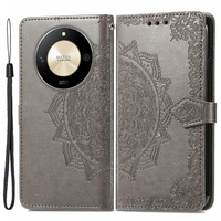Flip case for Honor Magic 6 Lite 5G, Mandala, grey