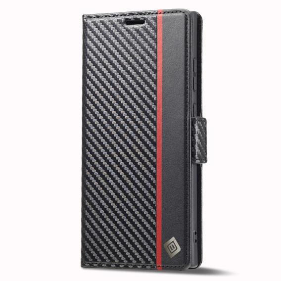 Flip case for Samsung Galaxy S23 Ultra, Carbon LC.IMEEKE, black