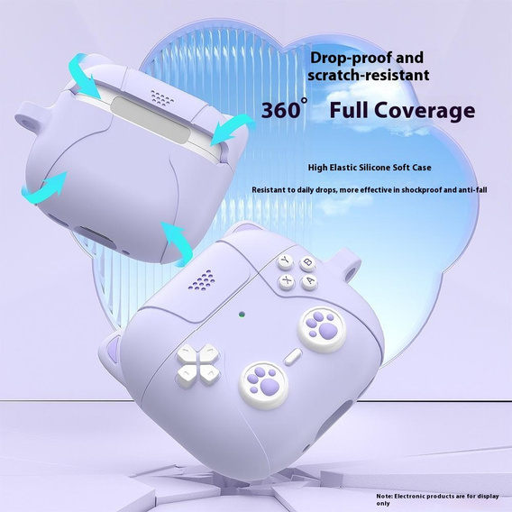 Silicone case with cat paw motif with key ring for Apple AirPods Pro 3