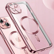 Case for iPhone 15, Electro MagSafe, pink + Screen Glass