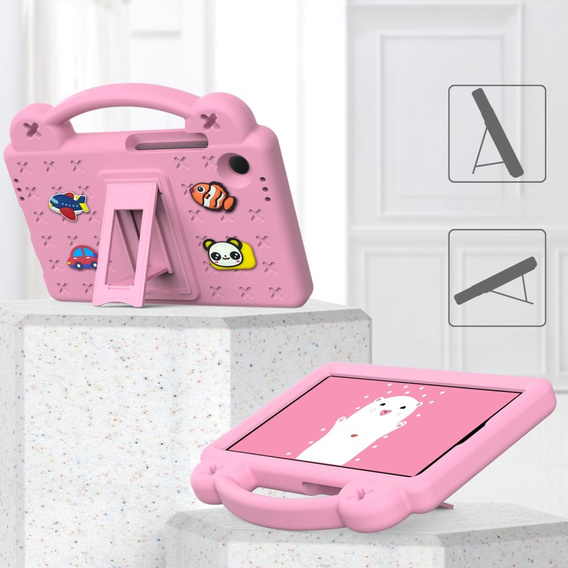 Children's case for Samsung Galaxy Tab A11 / A9, Cute Patterns, with stand, pink