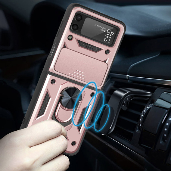 Case for Samsung Galaxy Z Flip 4 5G, CamShield Slide, pink