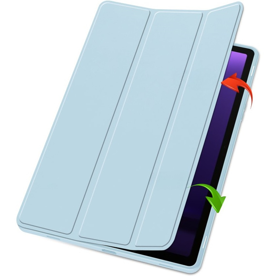 Case for Samsung Galaxy Tab S10 FE+ Plus, Smartcase with stylus space, blue