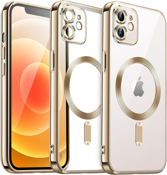 Case for iPhone 11, Electro MagSafe, gold + Screen Glass