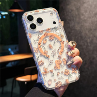 Magnetic case with floral laser pattern for iPhone 17 Pro Max