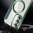 Flip case for Samsung Galaxy S23, Wallet, MagSafe, green