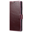 Flip case for Samsung Galaxy S23 Ultra, ERBORD Waxy Wallet, red