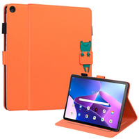 Case for Lenovo Tab M10 Plus 10.6 Gen 3, with flap, animal, orange