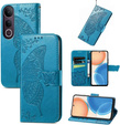 Flip case for Vivo V50 Lite 4G / 5G, Butterfly, blue