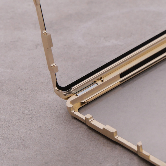 Magnetic Dual Glass MagSafe case for Samsung Galaxy S22 Ultra, gold