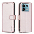 Flip case for Xiaomi Redmi Note 13 Pro 5G, BINFEN Wallet, pink