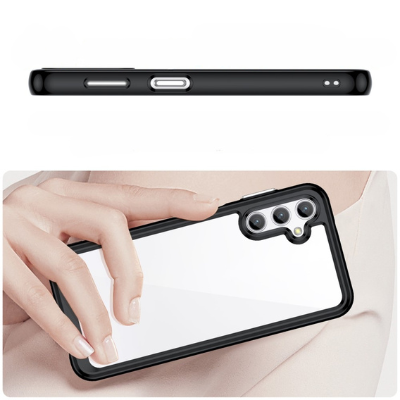 Case for Samsung Galaxy A14 4G/5G, Fusion Hybrid, transparent / black