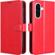 Flip case for Samsung Galaxy A36, Crazy Horse Wallet, red