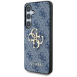 GUESS Case for Samsung Galaxy S25, 4G Big Metal Logo, blue